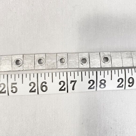 Frosted Silver ToneBelt Small XSmall Waist Segmented Skinny Link Metallic - Picture 10 of 11